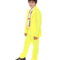 HPO Kids Child's Deluxe Party Suit Costume | Yellow Cosplay Costume