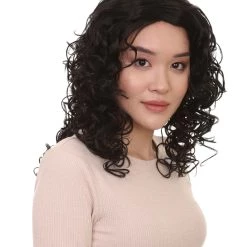 HPO Men's Adult's Womens Glamour Long Black Wig | Curly Glamour Cosplay Halloween Wig | Premium Breathable Capless Cap 14 HPO Men's Adult's Womens Glamour Long Black Wig | Curly Glamour Cosplay Halloween Wig | Premium Breathable Capless Cap