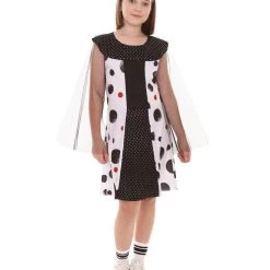 HPO Kids Child's Creepy Clown Girls Costume | Multi Color Cosplay Costume