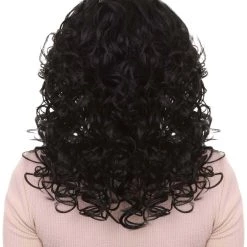 HPO Men's Adult's Womens Glamour Long Black Wig | Curly Glamour Cosplay Halloween Wig | Premium Breathable Capless Cap 12 HPO Men's Adult's Womens Glamour Long Black Wig | Curly Glamour Cosplay Halloween Wig | Premium Breathable Capless Cap