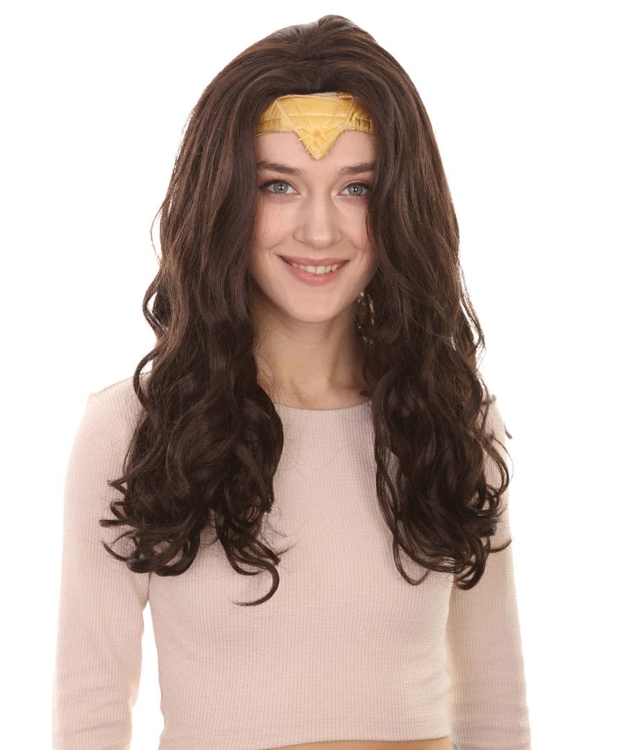 HPO Women's TV Movie Character Wig | Dark Brown Wigs | Premium Breathable Capless Cap 1 HPO Women's TV Movie Character Wig | Dark Brown Wigs | Premium Breathable Capless Cap