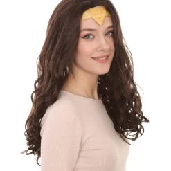 HPO Women's TV Movie Character Wig | Dark Brown Wigs | Premium Breathable Capless Cap 14 HPO Women's TV Movie Character Wig | Dark Brown Wigs | Premium Breathable Capless Cap