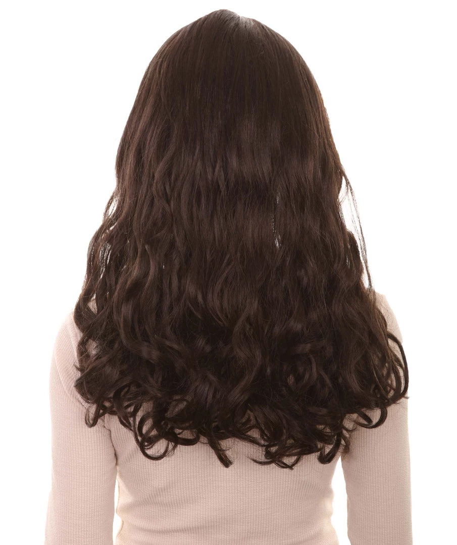 HPO Women's TV Movie Character Wig | Dark Brown Wigs | Premium Breathable Capless Cap 4 HPO Women's TV Movie Character Wig | Dark Brown Wigs | Premium Breathable Capless Cap