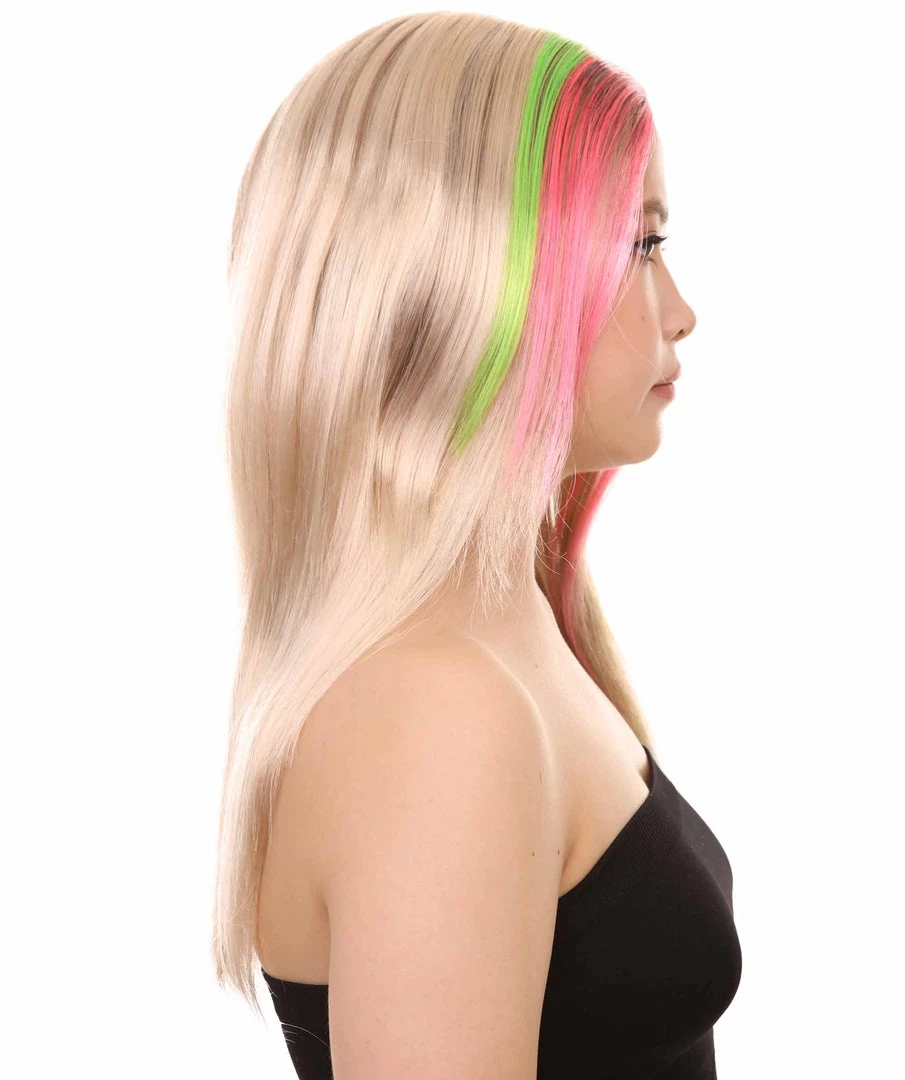 HPO Tri-Color Punk Unisex Wig | Sexy Cosplay Party Halloween Wig | Premium Breathable Capless Cap Women's 5 HPO Tri-Color Punk Unisex Wig | Sexy Cosplay Party Halloween Wig | Premium Breathable Capless Cap Women's