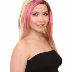 HPO Tri-Color Punk Unisex Wig | Sexy Cosplay Party Halloween Wig | Premium Breathable Capless Cap Women's 14 HPO Tri-Color Punk Unisex Wig | Sexy Cosplay Party Halloween Wig | Premium Breathable Capless Cap Women's