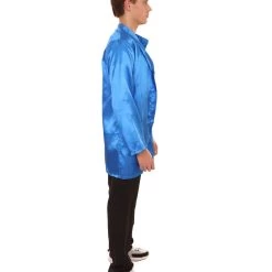 HPO Adult Men's Chinese Traditional Martial Arts Kung Fu Halloween Costume | Blue Cosplay Costume