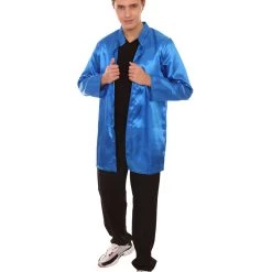 HPO Adult Men's Chinese Traditional Martial Arts Kung Fu Halloween Costume | Blue Cosplay Costume