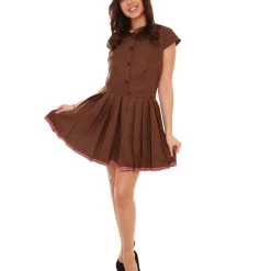 HPO Adult Women's Wild West Costume | Brown Cosplay Costume