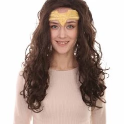 HPO Women's TV Movie Character Wig Dark Brown | Premium Breathable Capless Cap