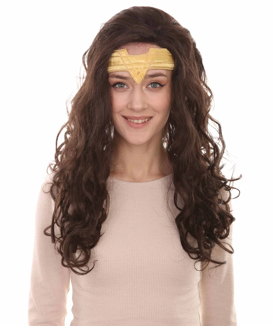 HPO Women's TV Movie Character Wig Dark Brown | Premium Breathable Capless Cap 1 HPO Women's TV Movie Character Wig Dark Brown | Premium Breathable Capless Cap