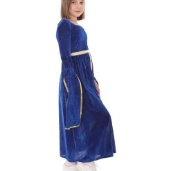 HPO Kids Child's Renaissance Medieval Princess Costume | Blue Cosplay Costume