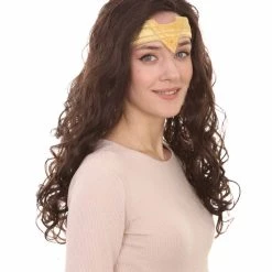 HPO Women's TV Movie Character Wig Dark Brown | Premium Breathable Capless Cap 14 HPO Women's TV Movie Character Wig Dark Brown | Premium Breathable Capless Cap