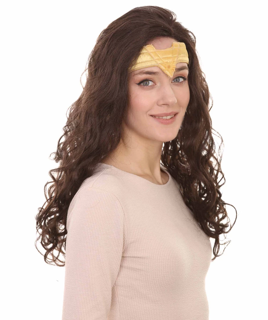 HPO Women's TV Movie Character Wig Dark Brown | Premium Breathable Capless Cap 6 HPO Women's TV Movie Character Wig Dark Brown | Premium Breathable Capless Cap