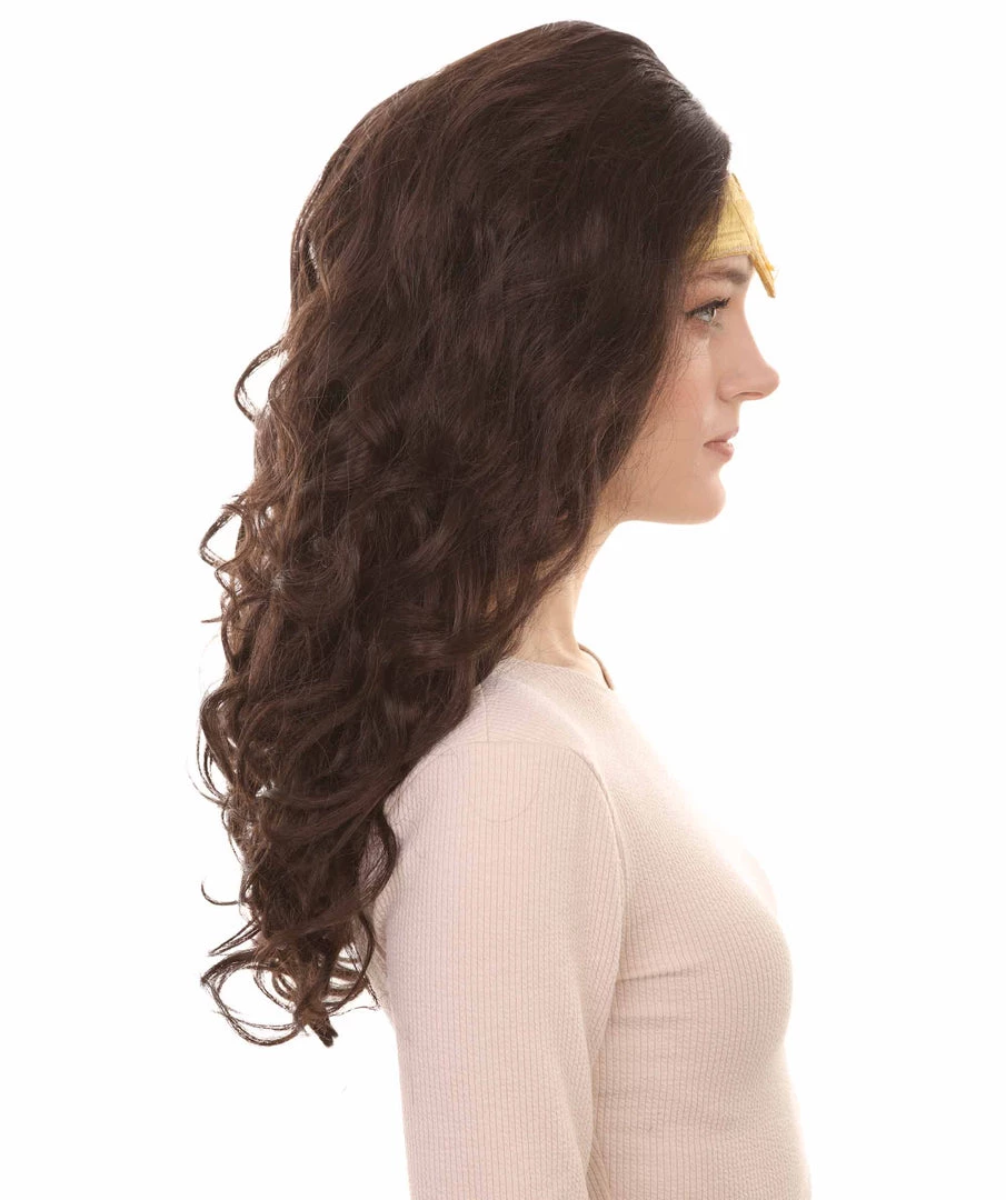 HPO Women's TV Movie Character Wig Dark Brown | Premium Breathable Capless Cap 5 HPO Women's TV Movie Character Wig Dark Brown | Premium Breathable Capless Cap