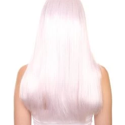 Adult Women's 23" Inch Long Length Halloween Cosplay Police Officer Costume White Wig, Synthetic Soft Fiber Hair, Perfect For Your Next Convention And Group Anime Party! | HPO 9 Adult Women's 23