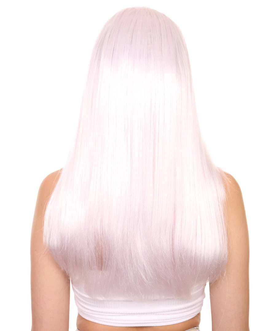 Adult Women's 23" Inch Long Length Halloween Cosplay Police Officer Costume White Wig, Synthetic Soft Fiber Hair, Perfect For Your Next Convention And Group Anime Party! | HPO 3 Adult Women's 23" Inch Long Length Halloween Cosplay Police Officer Costume White Wig, Synthetic Soft Fiber Hair, Perfect For Your Next Convention And Group Anime Party! | HPO