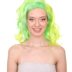 Adult Women's 17" Medium Length Wavy Halloween Cosplay American Singing Personality Costume Wig,Synthetic Soft Fiber Hair, Perfect For Holidays And Parties | HPO