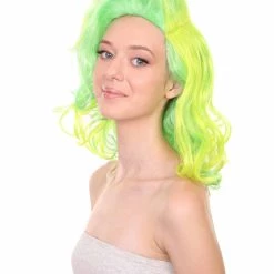 Adult Women's 17" Medium Length Wavy Halloween Cosplay American Singing Personality Costume Wig,Synthetic Soft Fiber Hair, Perfect For Holidays And Parties | HPO