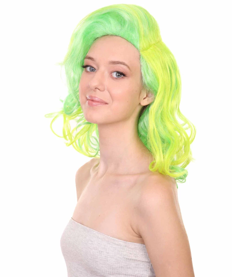 Adult Women's 17" Medium Length Wavy Halloween Cosplay American Singing Personality Costume Wig,Synthetic Soft Fiber Hair, Perfect For Holidays And Parties | HPO 2 Adult Women's 17" Medium Length Wavy Halloween Cosplay American Singing Personality Costume Wig,Synthetic Soft Fiber Hair, Perfect For Holidays And Parties | HPO