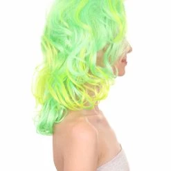 Adult Women's 17" Medium Length Wavy Halloween Cosplay American Singing Personality Costume Wig,Synthetic Soft Fiber Hair, Perfect For Holidays And Parties | HPO 12 Adult Women's 17