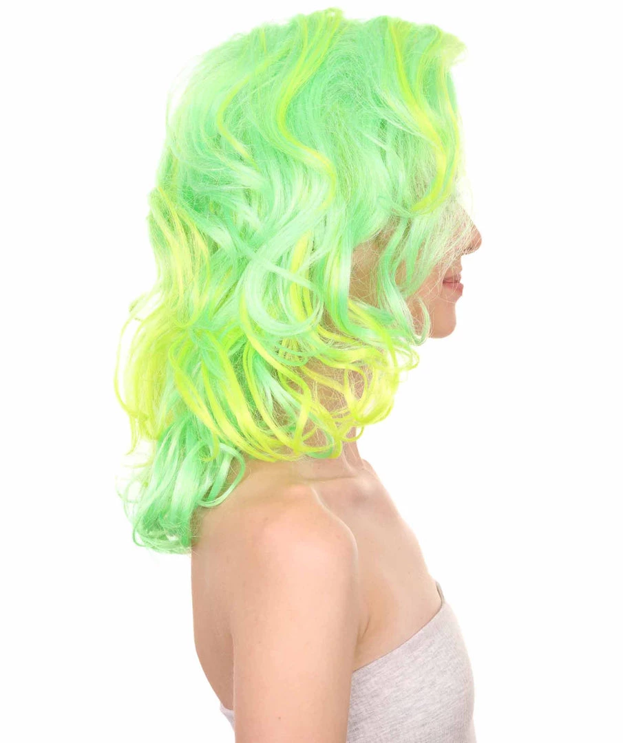 Adult Women's 17" Medium Length Wavy Halloween Cosplay American Singing Personality Costume Wig,Synthetic Soft Fiber Hair, Perfect For Holidays And Parties | HPO 5 Adult Women's 17" Medium Length Wavy Halloween Cosplay American Singing Personality Costume Wig,Synthetic Soft Fiber Hair, Perfect For Holidays And Parties | HPO