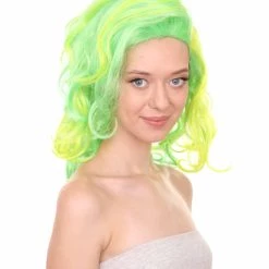 Adult Women's 17" Medium Length Wavy Halloween Cosplay American Singing Personality Costume Wig,Synthetic Soft Fiber Hair, Perfect For Holidays And Parties | HPO 13 Adult Women's 17