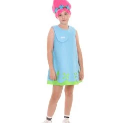 HPO Child's Trolls Dress Costume | Blue Cosplay Costume Kids