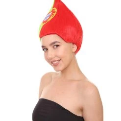 FLAGWIGS Portugal Flag Sports Troll Wig | Premium Breathable Capless Cap Women's