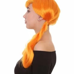 HPO Candy Girl Orange Womens Wig | Party Event Ready Cosplay Halloween Wig | Premium Breathable Capless Cap Women's
