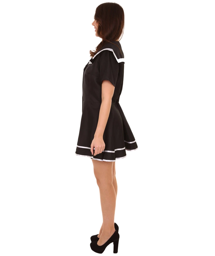 HPO Adult Women's Sailor Dress Celebrity Costume | Black Cosplay Costume 4 HPO Adult Women's Sailor Dress Celebrity Costume | Black Cosplay Costume