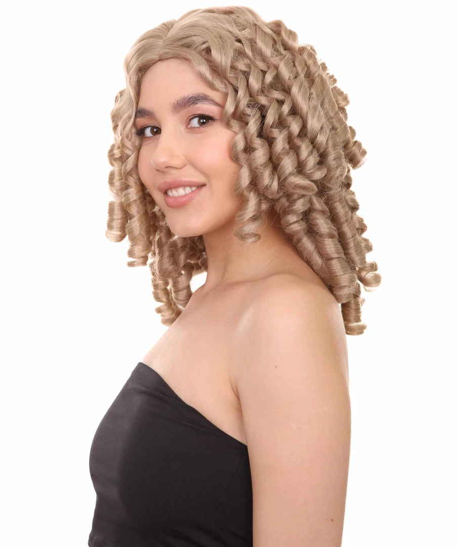 HPO Womens Colonial Lady Blonde Wig | Historical Character Cosplay Halloween Wig | Premium Breathable Capless Cap 2 HPO Womens Colonial Lady Blonde Wig | Historical Character Cosplay Halloween Wig | Premium Breathable Capless Cap