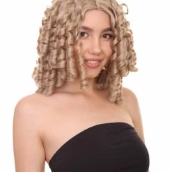 HPO Womens Colonial Lady Blonde Wig | Historical Character Cosplay Halloween Wig | Premium Breathable Capless Cap 14 HPO Womens Colonial Lady Blonde Wig | Historical Character Cosplay Halloween Wig | Premium Breathable Capless Cap