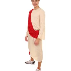 HPO Adult Men's Jesus Religious Costume | Red And Beige Cosplay Costume
