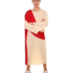 HPO Adult Men's Jesus Religious Costume | Red And Beige Cosplay Costume