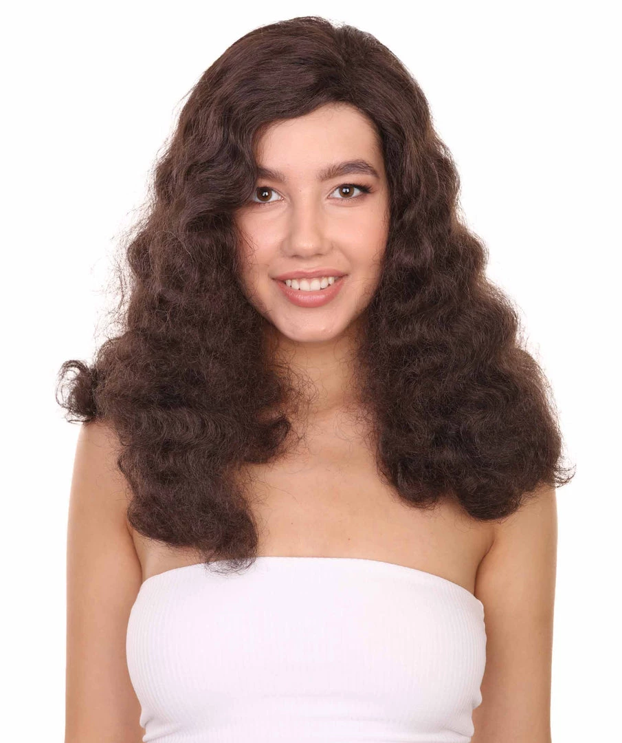 Adult Women's 17" Inch Medium Length Wavy Halloween Cosplay Euphoria Of Dating Terry Wig, Synthetic Soft Fiber Hair, Capless Cap Design For Comfort And Fit | HPO 1 Adult Women's 17" Inch Medium Length Wavy Halloween Cosplay Euphoria Of Dating Terry Wig, Synthetic Soft Fiber Hair, Capless Cap Design For Comfort And Fit | HPO