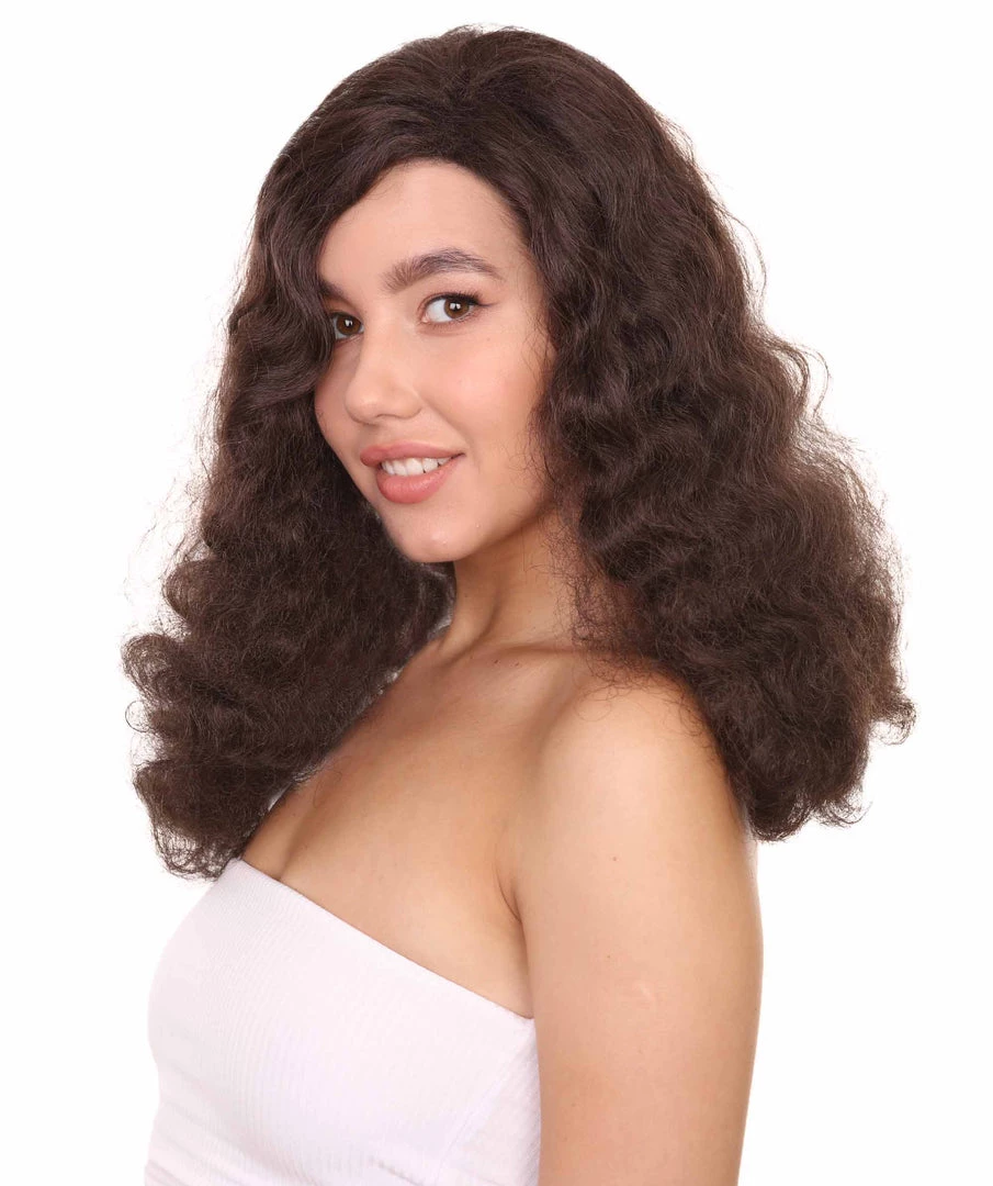 Adult Women's 17" Inch Medium Length Wavy Halloween Cosplay Euphoria Of Dating Terry Wig, Synthetic Soft Fiber Hair, Capless Cap Design For Comfort And Fit | HPO 2 Adult Women's 17" Inch Medium Length Wavy Halloween Cosplay Euphoria Of Dating Terry Wig, Synthetic Soft Fiber Hair, Capless Cap Design For Comfort And Fit | HPO