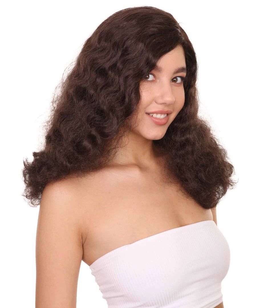 Adult Women's 17" Inch Medium Length Wavy Halloween Cosplay Euphoria Of Dating Terry Wig, Synthetic Soft Fiber Hair, Capless Cap Design For Comfort And Fit | HPO 6 Adult Women's 17" Inch Medium Length Wavy Halloween Cosplay Euphoria Of Dating Terry Wig, Synthetic Soft Fiber Hair, Capless Cap Design For Comfort And Fit | HPO