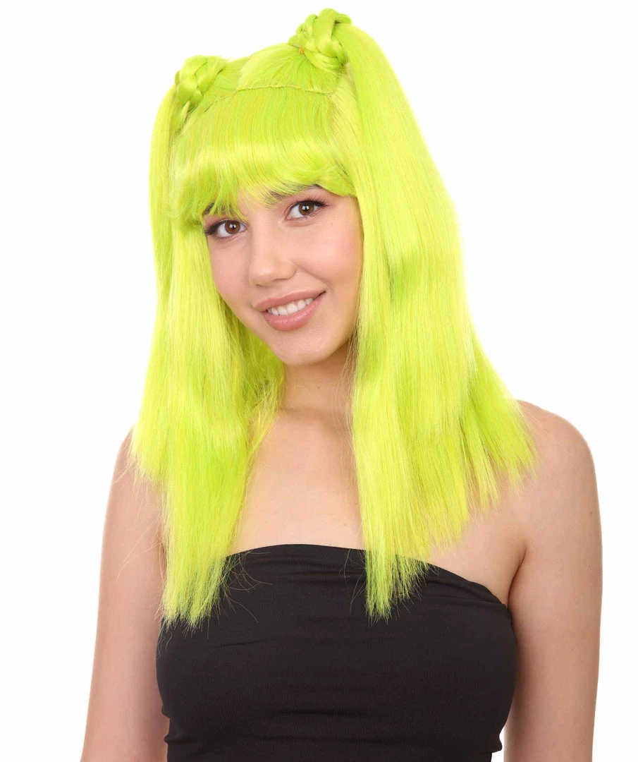 HPO Lime Twist Womens Wig | Yellow Green Crazy Hair Long Wig | Premium Breathable Capless Cap 2 HPO Lime Twist Womens Wig | Yellow Green Crazy Hair Long Wig | Premium Breathable Capless Cap