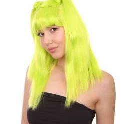 HPO Lime Twist Womens Wig | Yellow Green Crazy Hair Long Wig | Premium Breathable Capless Cap 11 HPO Lime Twist Womens Wig | Yellow Green Crazy Hair Long Wig | Premium Breathable Capless Cap