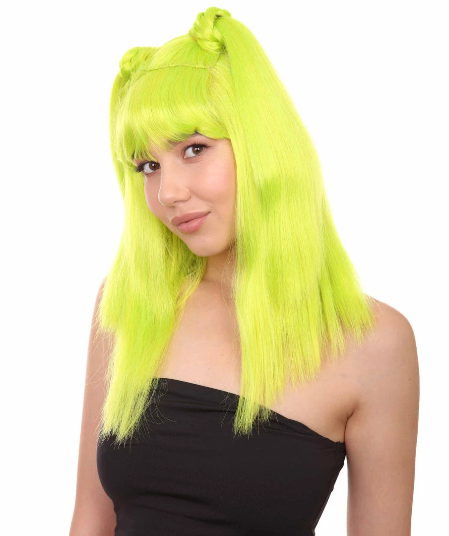 HPO Lime Twist Womens Wig | Yellow Green Crazy Hair Long Wig | Premium Breathable Capless Cap 3 HPO Lime Twist Womens Wig | Yellow Green Crazy Hair Long Wig | Premium Breathable Capless Cap