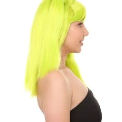 HPO Lime Twist Womens Wig | Yellow Green Crazy Hair Long Wig | Premium Breathable Capless Cap 13 HPO Lime Twist Womens Wig | Yellow Green Crazy Hair Long Wig | Premium Breathable Capless Cap