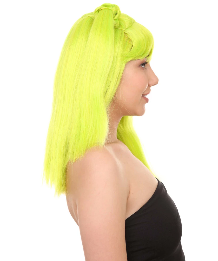 HPO Lime Twist Womens Wig | Yellow Green Crazy Hair Long Wig | Premium Breathable Capless Cap 5 HPO Lime Twist Womens Wig | Yellow Green Crazy Hair Long Wig | Premium Breathable Capless Cap