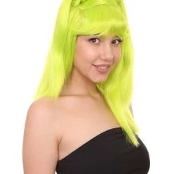 HPO Lime Twist Womens Wig | Yellow Green Crazy Hair Long Wig | Premium Breathable Capless Cap 14 HPO Lime Twist Womens Wig | Yellow Green Crazy Hair Long Wig | Premium Breathable Capless Cap