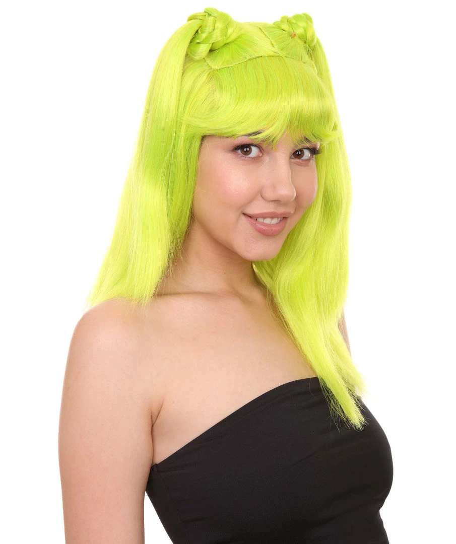 HPO Lime Twist Womens Wig | Yellow Green Crazy Hair Long Wig | Premium Breathable Capless Cap 6 HPO Lime Twist Womens Wig | Yellow Green Crazy Hair Long Wig | Premium Breathable Capless Cap