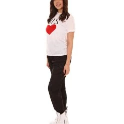 HPO Adult Women's Valentine's Day Matching Couple T-Shirt | White Cosplay Costume