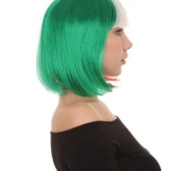 FLAGWIGS Women Patriotic Mexico Flag Bob Wig | Premium Breathable Capless Cap Women's 13 FLAGWIGS Women Patriotic Mexico Flag Bob Wig | Premium Breathable Capless Cap Women's