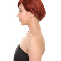 HPO Farmers Daughter Long Braids Womens Wig | Brown Colonial Traditional Cosplay Halloween Wig | Premium Breathable Capless Cap Women's