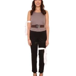 HPO Adult Women's New Tomb Raider Lara Croft Costume | Brunette And Black Cosplay Costume