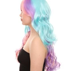 HPO Long Colorful Curly Wave Cosplay Womens Wig | Crazy Colorful Stage/Event Fancy Wig | Premium Breathable Capless Cap 11 HPO Long Colorful Curly Wave Cosplay Womens Wig | Crazy Colorful Stage/Event Fancy Wig | Premium Breathable Capless Cap