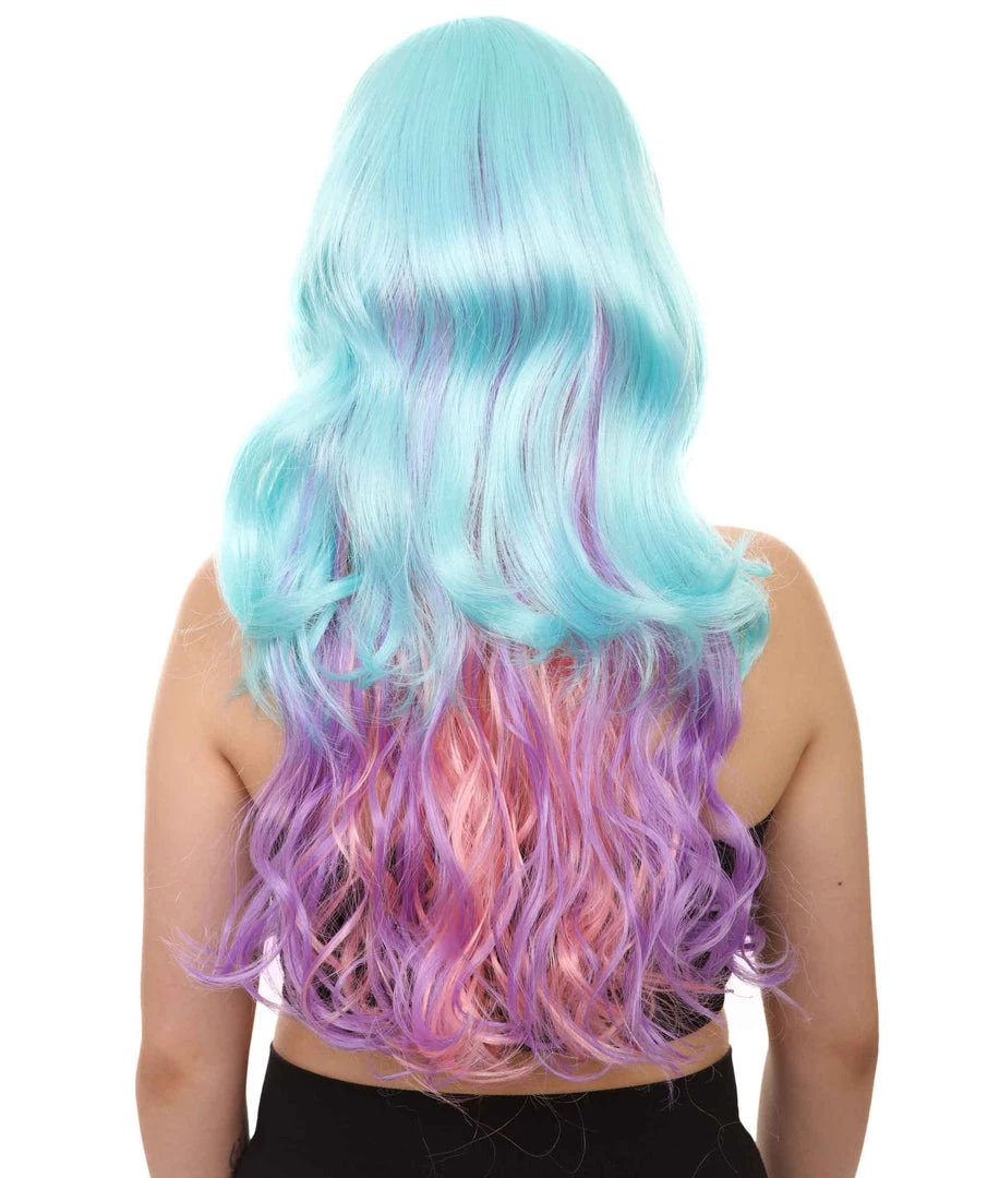 HPO Long Colorful Curly Wave Cosplay Womens Wig | Crazy Colorful Stage/Event Fancy Wig | Premium Breathable Capless Cap 4 HPO Long Colorful Curly Wave Cosplay Womens Wig | Crazy Colorful Stage/Event Fancy Wig | Premium Breathable Capless Cap